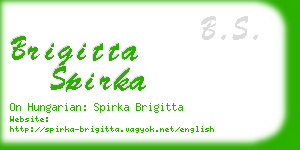 brigitta spirka business card